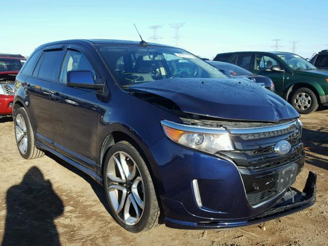 2FMDK4AK7BBA74970 - 2011 FORD EDGE SPORT BLUE photo 1