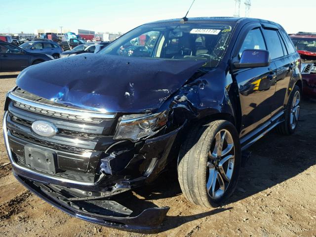 2FMDK4AK7BBA74970 - 2011 FORD EDGE SPORT BLUE photo 2