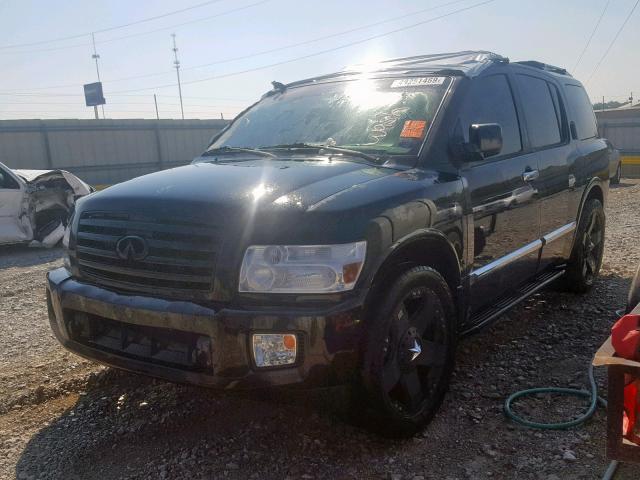 5N3AA08C25N803289 - 2005 INFINITI QX56 BLACK photo 2