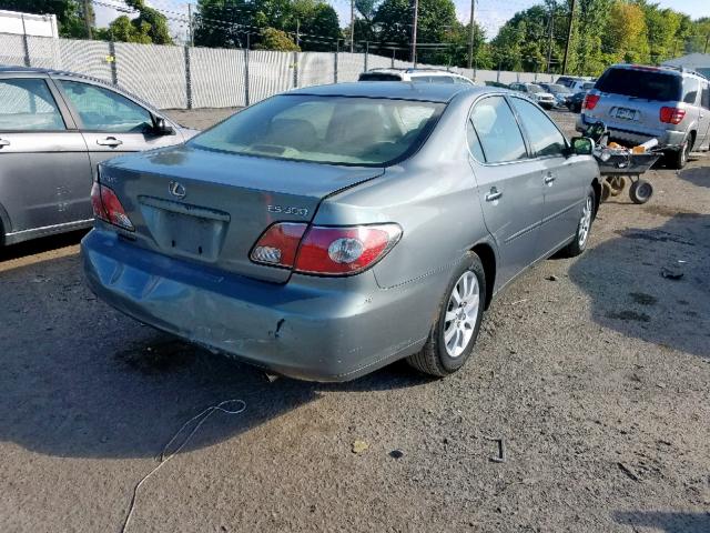 JTHBF30G330141170 - 2003 LEXUS ES 300 GREEN photo 4