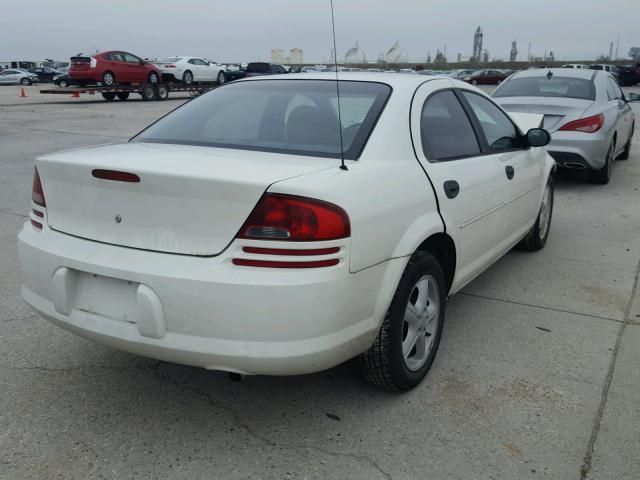 1B3EL36R04N264267 - 2004 DODGE STRATUS SE WHITE photo 4