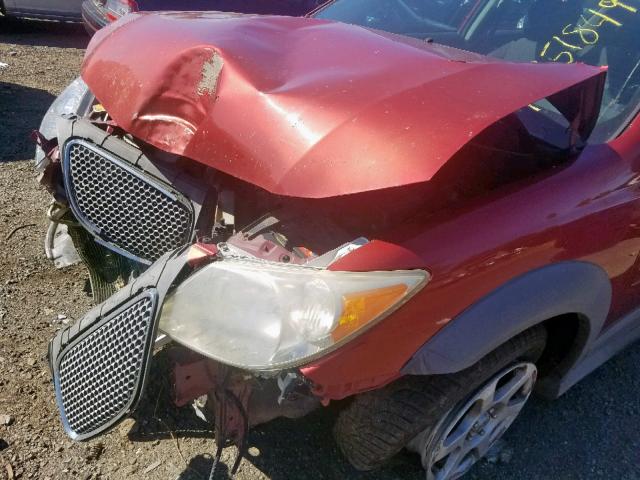 5Y2SL63885Z464953 - 2005 PONTIAC VIBE RED photo 9