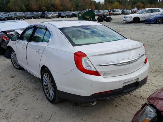 1LNHL9EK4FG600055 - 2015 LINCOLN MKS WHITE photo 3