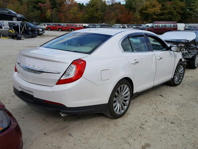 1LNHL9EK4FG600055 - 2015 LINCOLN MKS WHITE photo 4