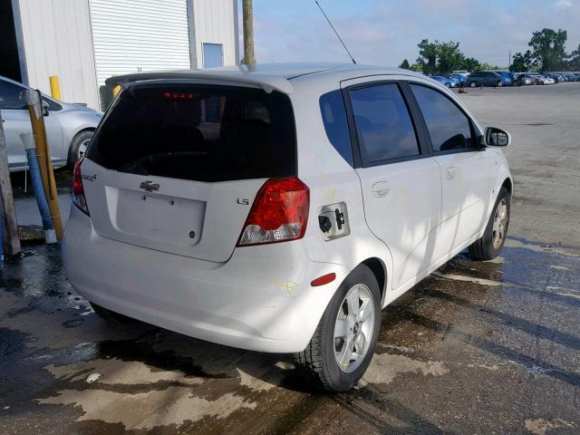 KL1TD66608B013189 - 2008 CHEVROLET AVEO BASE თეთრი ფოტო 4