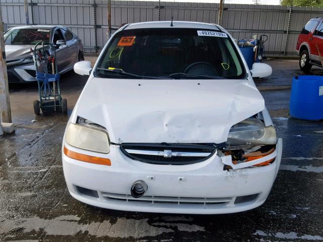 KL1TD66608B013189 - 2008 CHEVROLET AVEO BASE თეთრი ფოტო 9