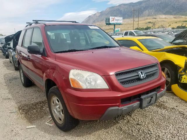 2HKYF18113H588888 - 2003 HONDA PILOT LX RED photo 1