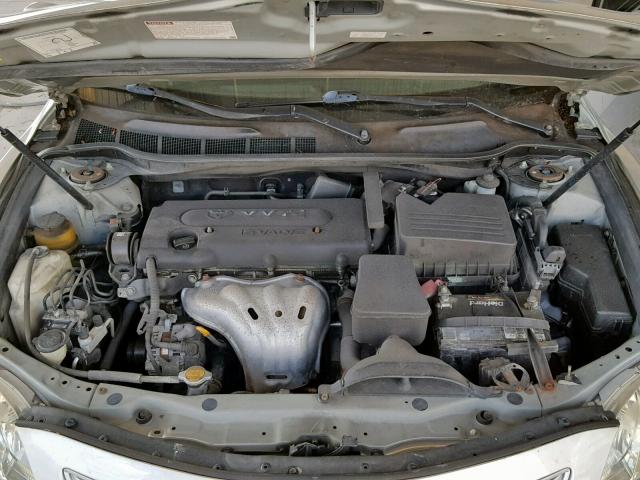 4T1BE46K57U678431 - 2007 TOYOTA CAMRY CE SILVER photo 7