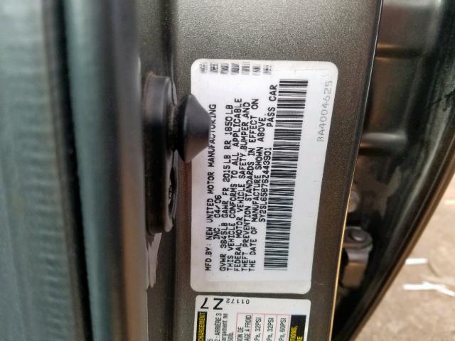 5Y2SL65876Z443901 - 2006 PONTIAC VIBE GRAY photo 10