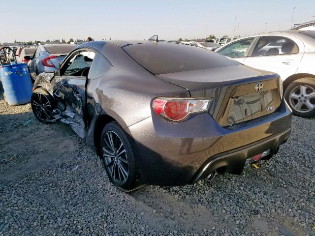 JF1ZNAA15G8708641 - 2016 TOYOTA SCION FR-S CHARCOAL photo 3