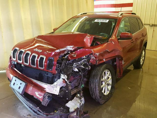 1C4PJMCS8GW327253 - 2016 JEEP CHEROKEE L RED photo 2