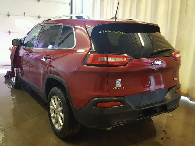 1C4PJMCS8GW327253 - 2016 JEEP CHEROKEE L RED photo 3