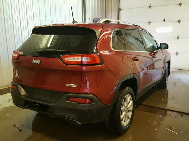 1C4PJMCS8GW327253 - 2016 JEEP CHEROKEE L RED photo 4