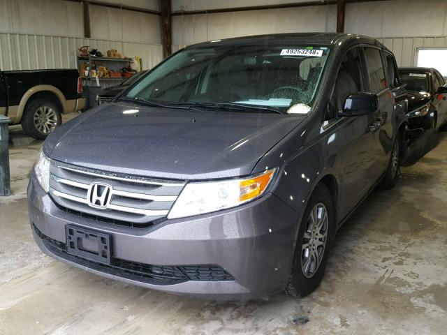 5FNRL5H6XDB054580 - 2013 HONDA ODYSSEY EX GRAY photo 2