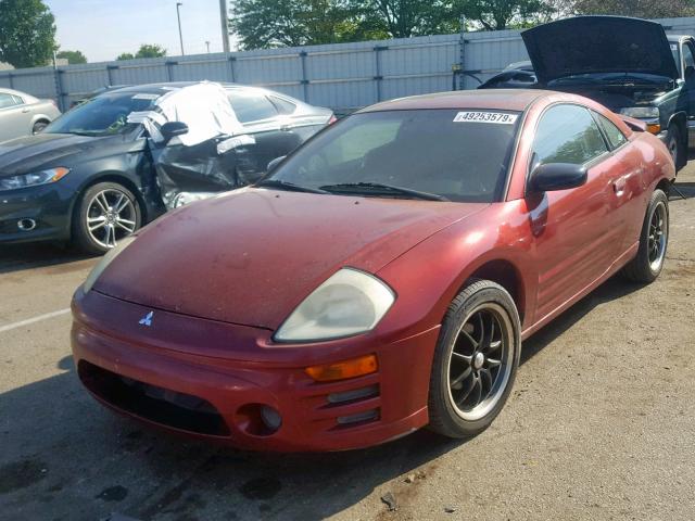 4A3AC44G93E008905 - 2003 MITSUBISHI ECLIPSE GS MAROON photo 2