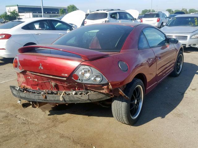 4A3AC44G93E008905 - 2003 MITSUBISHI ECLIPSE GS MAROON photo 4