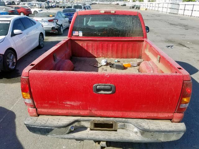 1GCEC14W7YZ165097 - 2000 CHEVROLET SILVERADO RED photo 6