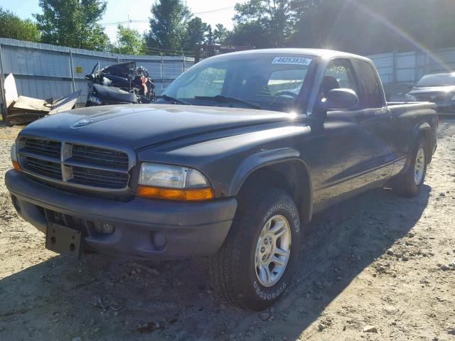 1D7HG12X13S369592 - 2003 DODGE DAKOTA SXT GRAY photo 2