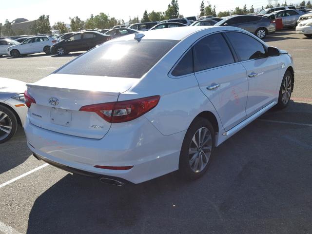 5NPE34AF7FH055404 - 2015 HYUNDAI SONATA SPO WHITE photo 4