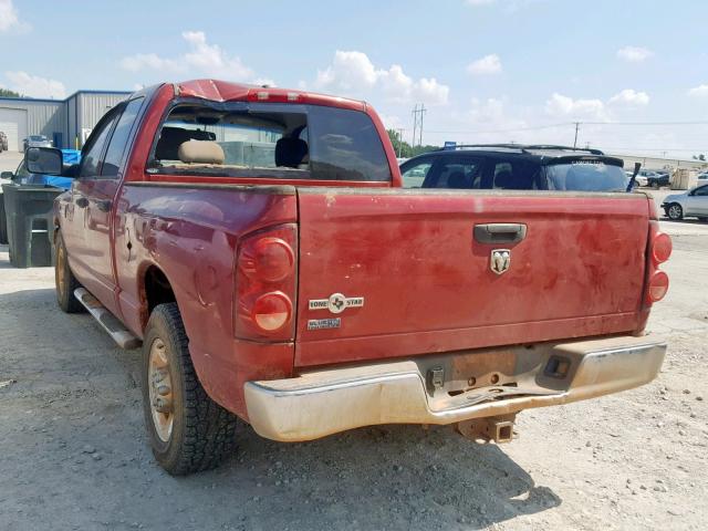 3D7KR28A38G114613 - 2008 DODGE RAM 2500 S წითელი ფოტო 3