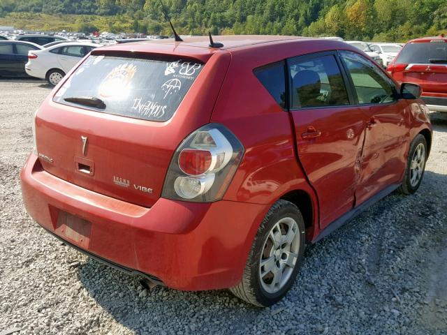 5Y2SP67019Z460774 - 2009 PONTIAC VIBE RED photo 4