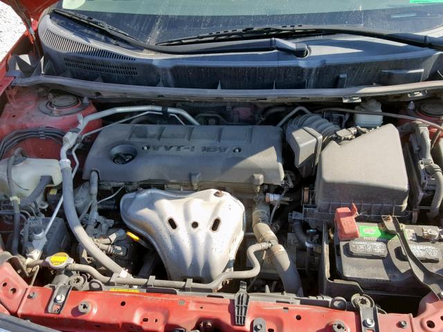 5Y2SP67019Z460774 - 2009 PONTIAC VIBE RED photo 7