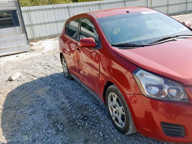 5Y2SP67019Z460774 - 2009 PONTIAC VIBE RED photo 9