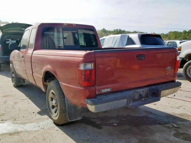 1FTYR14V22TA66393 - 2002 FORD RANGER SUP RED photo 3