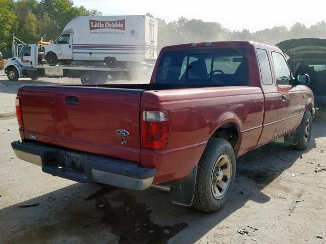 1FTYR14V22TA66393 - 2002 FORD RANGER SUP RED photo 4