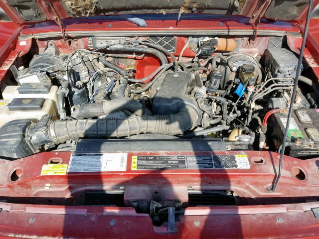 1FTYR14V22TA66393 - 2002 FORD RANGER SUP RED photo 7