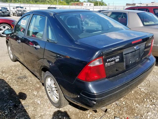 1FAFP34N76W234063 - 2006 FORD FOCUS ZX4 BLACK photo 3