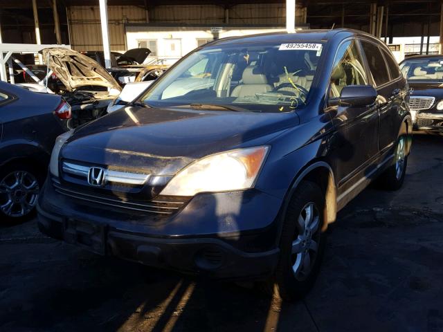 JHLRE38719C003337 - 2009 HONDA CR-V EXL BLUE photo 2