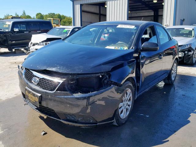 KNAFU4A27D5707365 - 2013 KIA FORTE EX BLACK photo 2