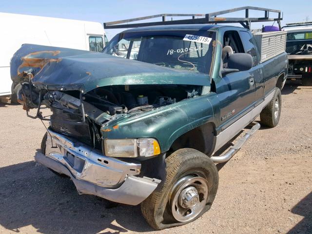 1B7KF23W4XJ635522 - 1999 DODGE RAM 2500 GREEN photo 2