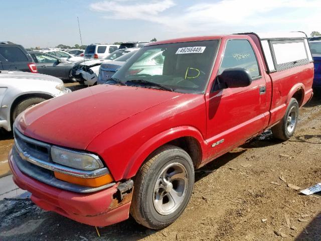 1GCCS145918223109 - 2001 CHEVROLET S TRUCK S1 RED photo 2
