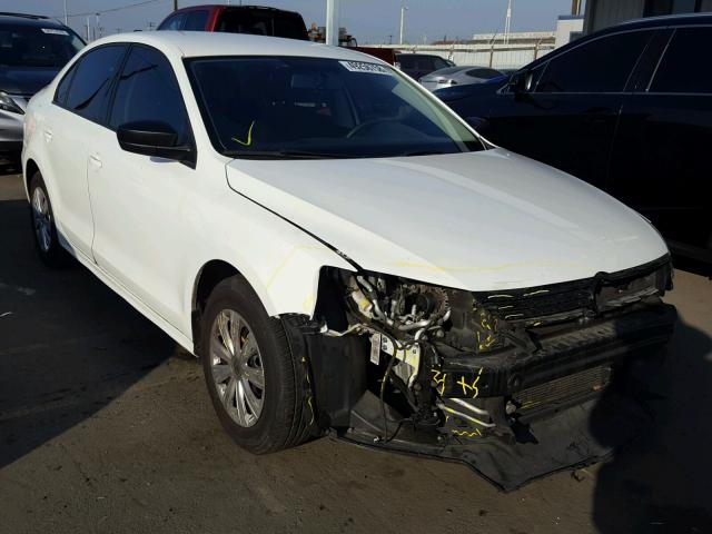 3VW2K7AJ7CM465649 - 2012 VOLKSWAGEN JETTA BASE WHITE photo 1