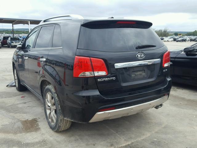 5XYKW4A29BG106846 - 2011 KIA SORENTO SX BLACK photo 3