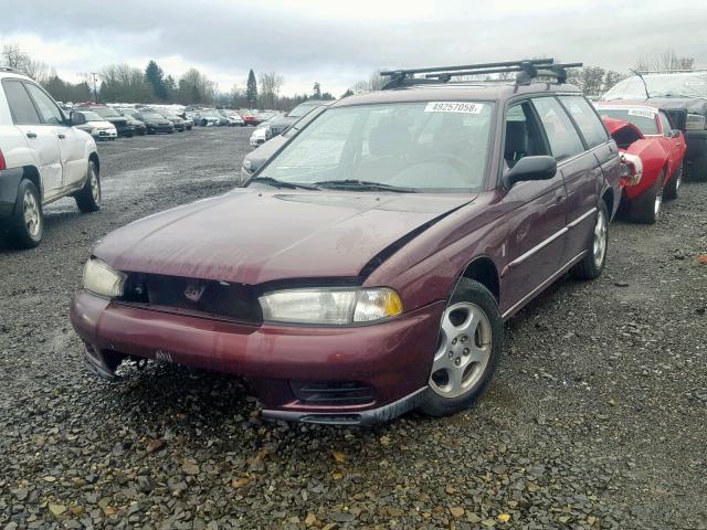 4S3BK435XX7302110 - 1999 SUBARU LEGACY L MAROON photo 2