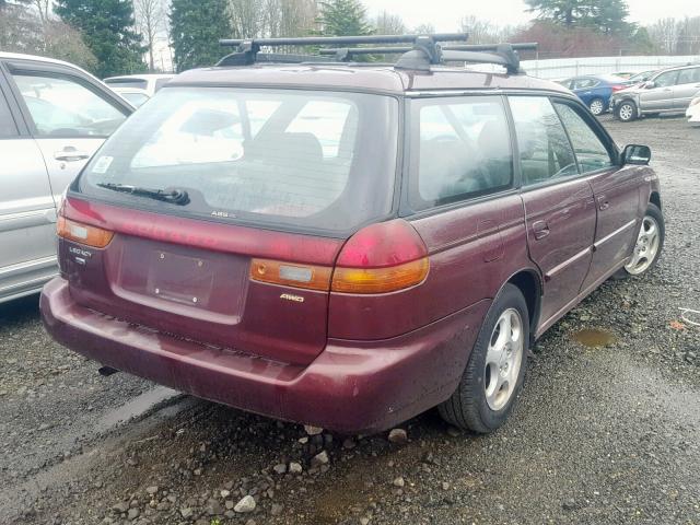 4S3BK435XX7302110 - 1999 SUBARU LEGACY L MAROON photo 4