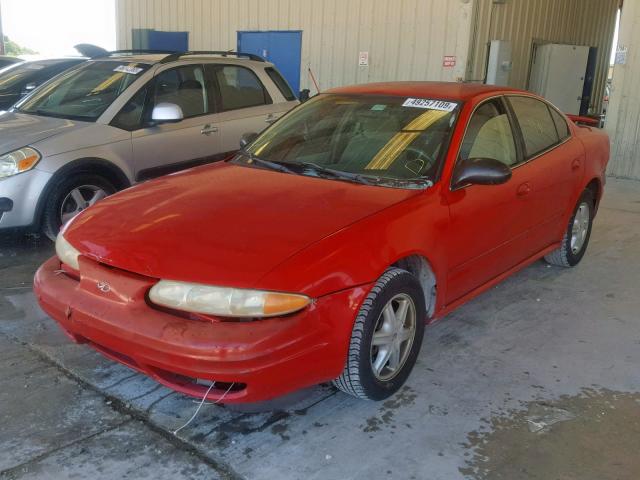 1G3NL52F43C192800 - 2003 OLDSMOBILE ALERO GL RED photo 2