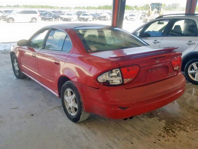 1G3NL52F43C192800 - 2003 OLDSMOBILE ALERO GL RED photo 3