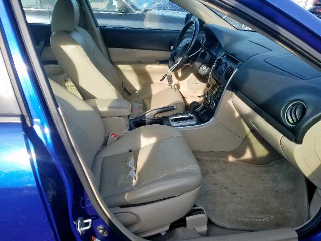 1YVHP80D865M56981 - 2006 MAZDA 6 S BLUE photo 5