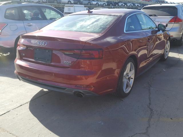 WAUTNAF56JA041507 - 2018 AUDI A5 PREMIUM RED photo 4