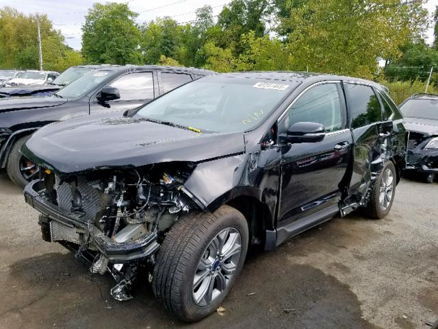 2FMPK4K9XKBB81004 - 2019 FORD EDGE TITAN BLACK photo 2