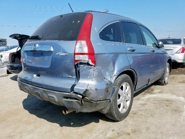 JHLRE38747C076747 - 2007 HONDA CR-V EXL BLUE photo 4