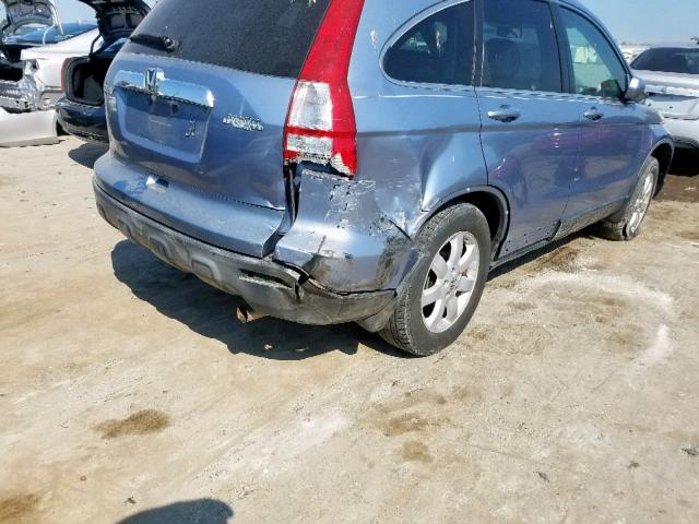 JHLRE38747C076747 - 2007 HONDA CR-V EXL BLUE photo 9