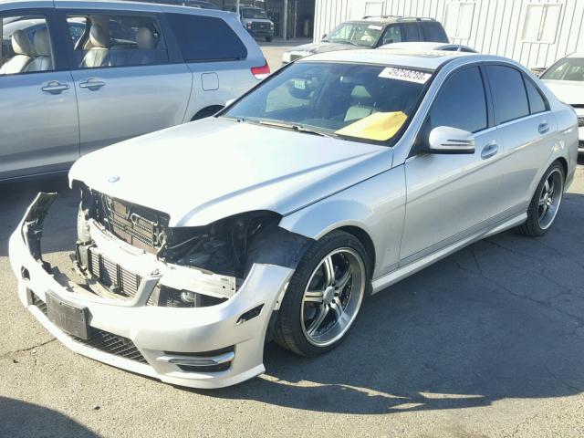 WDDGF4HB6DA860307 - 2013 MERCEDES-BENZ C 250 SILVER photo 2