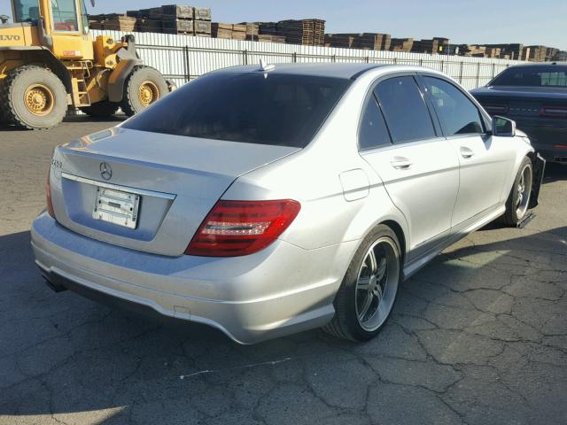 WDDGF4HB6DA860307 - 2013 MERCEDES-BENZ C 250 SILVER photo 4