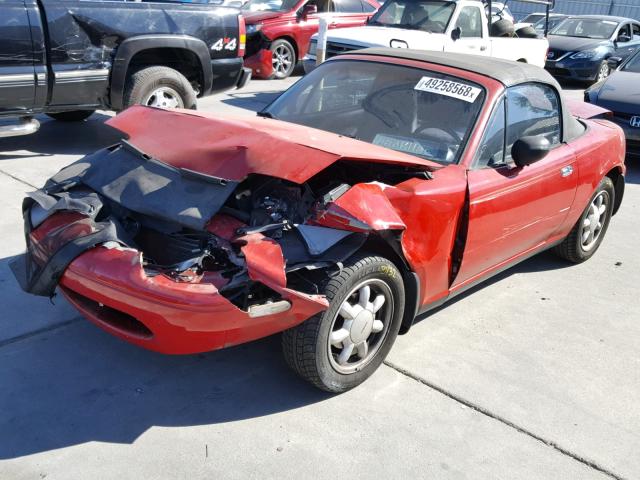 JM1NA3513L0107229 - 1990 MAZDA MX-5 MIATA RED photo 2