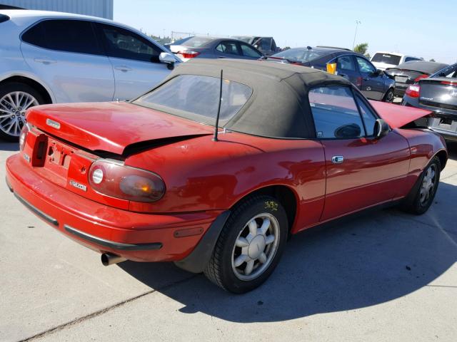 JM1NA3513L0107229 - 1990 MAZDA MX-5 MIATA RED photo 4